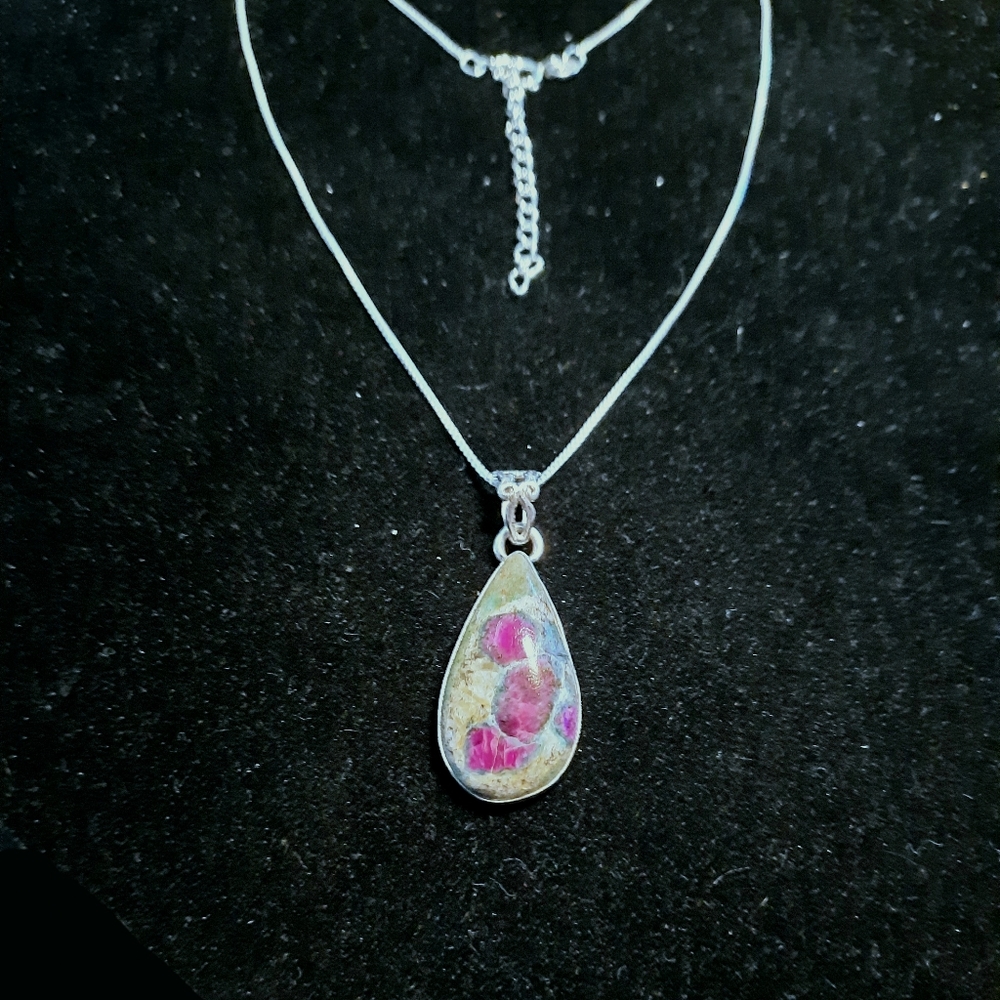 Ruby in Fuchsite .925 Necklace
